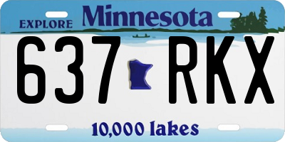 MN license plate 637RKX