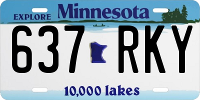 MN license plate 637RKY