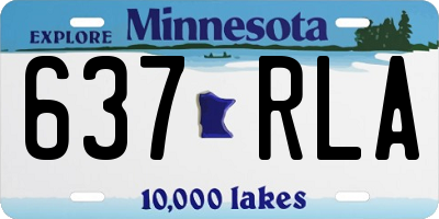 MN license plate 637RLA