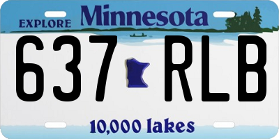 MN license plate 637RLB