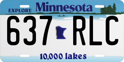 MN license plate 637RLC
