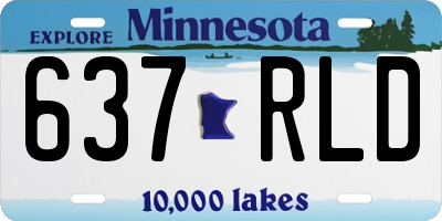 MN license plate 637RLD