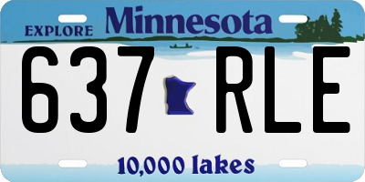 MN license plate 637RLE