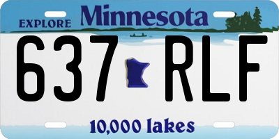 MN license plate 637RLF