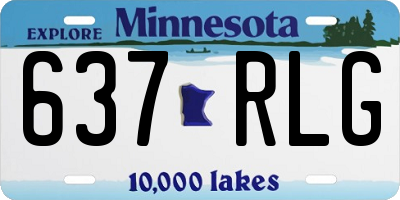 MN license plate 637RLG
