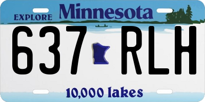 MN license plate 637RLH