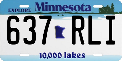 MN license plate 637RLI