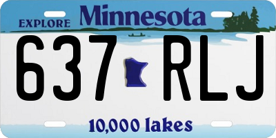 MN license plate 637RLJ
