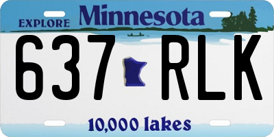 MN license plate 637RLK