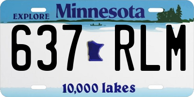 MN license plate 637RLM