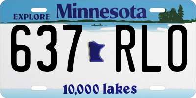 MN license plate 637RLO