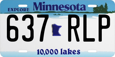 MN license plate 637RLP