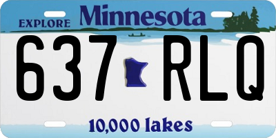 MN license plate 637RLQ