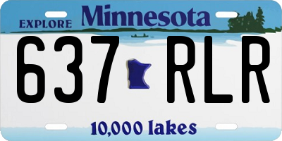 MN license plate 637RLR