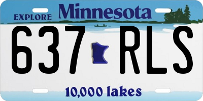 MN license plate 637RLS