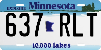 MN license plate 637RLT