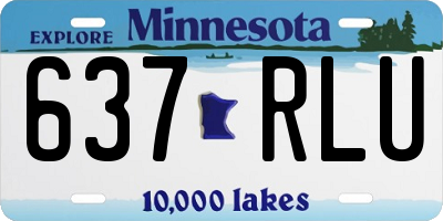 MN license plate 637RLU