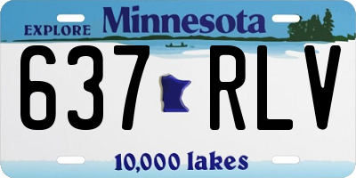 MN license plate 637RLV