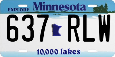 MN license plate 637RLW