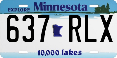 MN license plate 637RLX