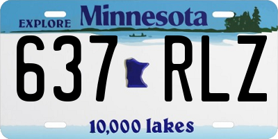 MN license plate 637RLZ