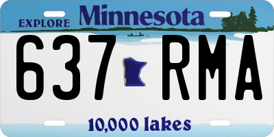 MN license plate 637RMA