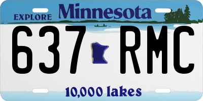 MN license plate 637RMC
