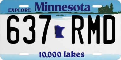 MN license plate 637RMD