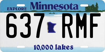 MN license plate 637RMF