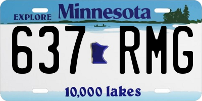 MN license plate 637RMG