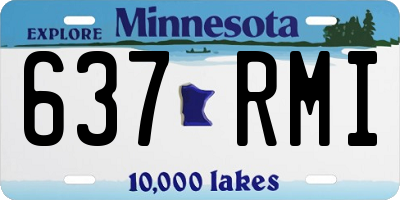 MN license plate 637RMI