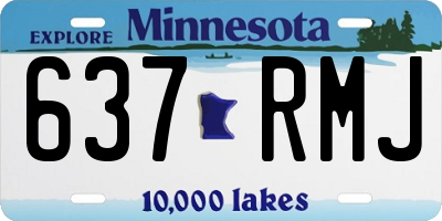 MN license plate 637RMJ