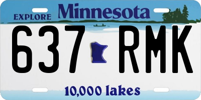 MN license plate 637RMK
