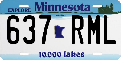 MN license plate 637RML