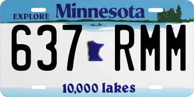 MN license plate 637RMM