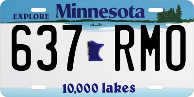 MN license plate 637RMO
