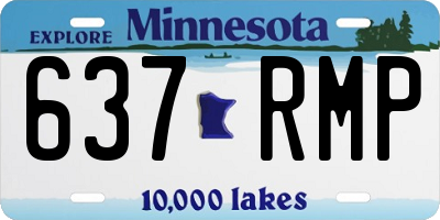 MN license plate 637RMP