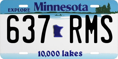 MN license plate 637RMS