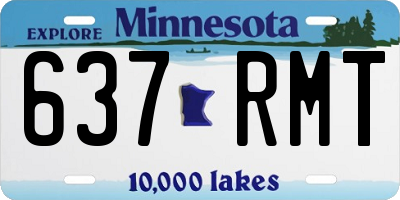 MN license plate 637RMT