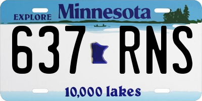MN license plate 637RNS
