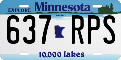 MN license plate 637RPS