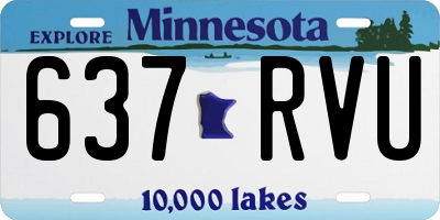 MN license plate 637RVU