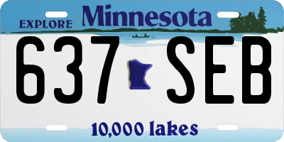 MN license plate 637SEB