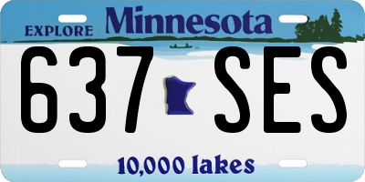 MN license plate 637SES