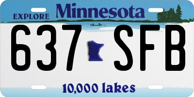 MN license plate 637SFB