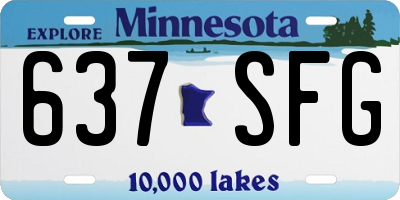 MN license plate 637SFG
