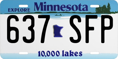 MN license plate 637SFP