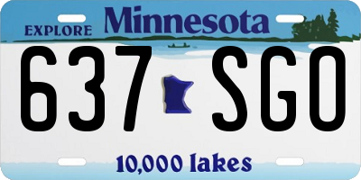 MN license plate 637SGO