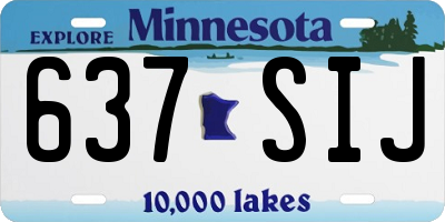 MN license plate 637SIJ