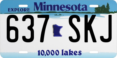 MN license plate 637SKJ